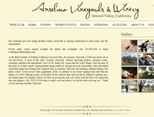 Tablet Screenshot of anselmovineyards.com